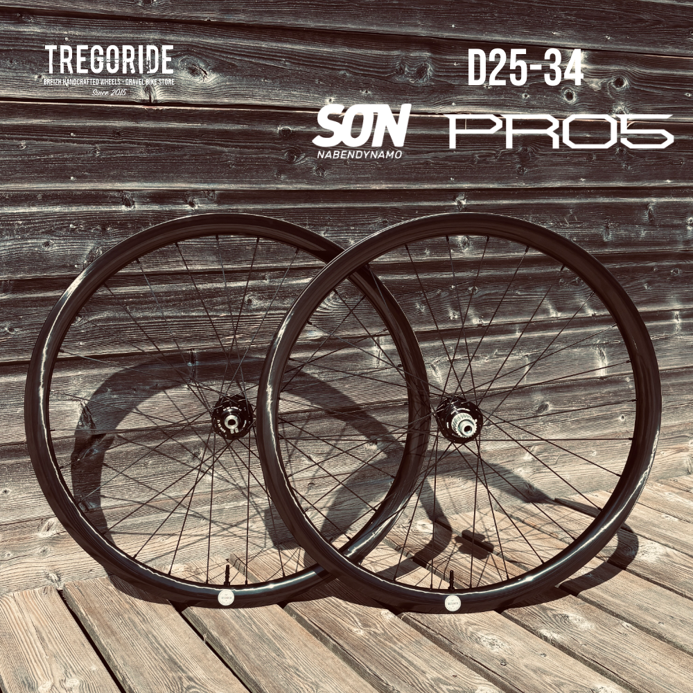 ROUES CARBONE 25 HOOKLESS | SON28 | HOPE PRO5