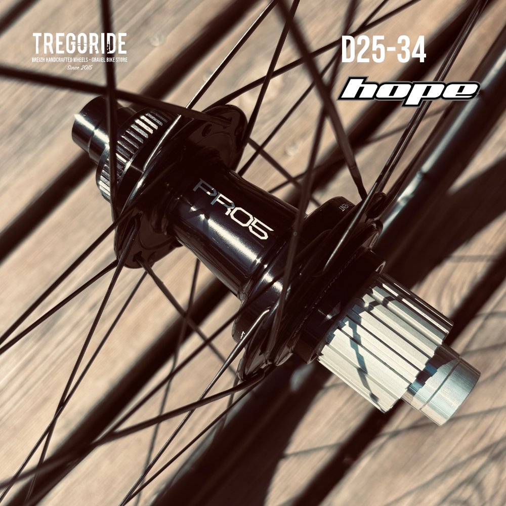 ROUES CARBONE 25 HOOKLESS | SON28 | HOPE PRO5