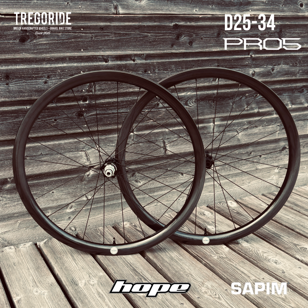 ROUES CARBONE 25 HOOKLESS | HOPE PRO5 SP24 CL
