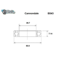 BLACK BEARING de direction Cannondale B 543 Max 2RS