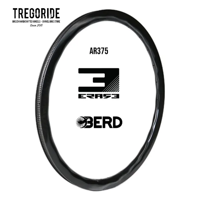 AR375 | ERASE BERD (Moyeux : Noir, Rayon : Noir, CRL : HG (9, 10, 11, 12 V, 1er pignon 11 dents), Ecrous : Silver)