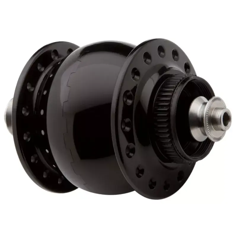Moyeu dynamo SON 28 disque Centerlock, axe 9mm entraxe 100mm.