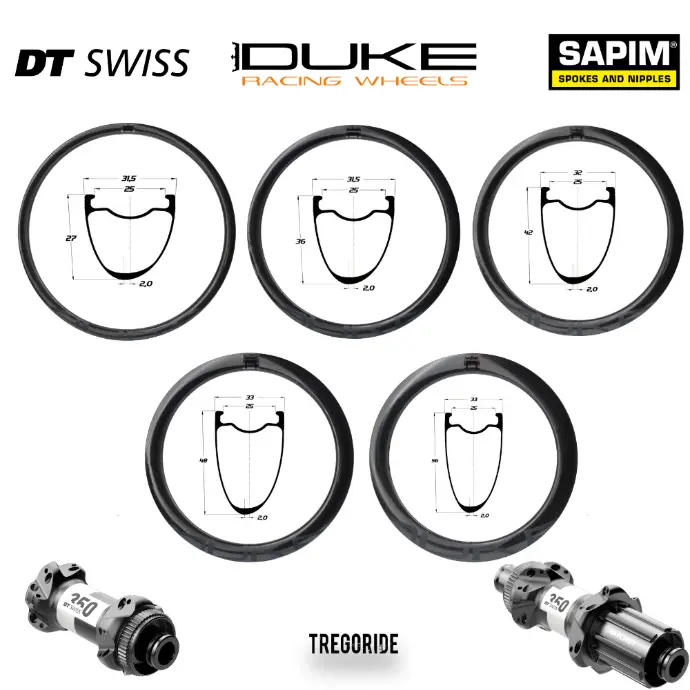 DUKE BACCARA RX | DT350 SP (H AV : 27, H AR : 27, Rayons : 24 CXSPRINT AV et AR, CRL : HG (9, 10, 11, 12 V, 1er pignon 11 dents), Ecrous : Silver)