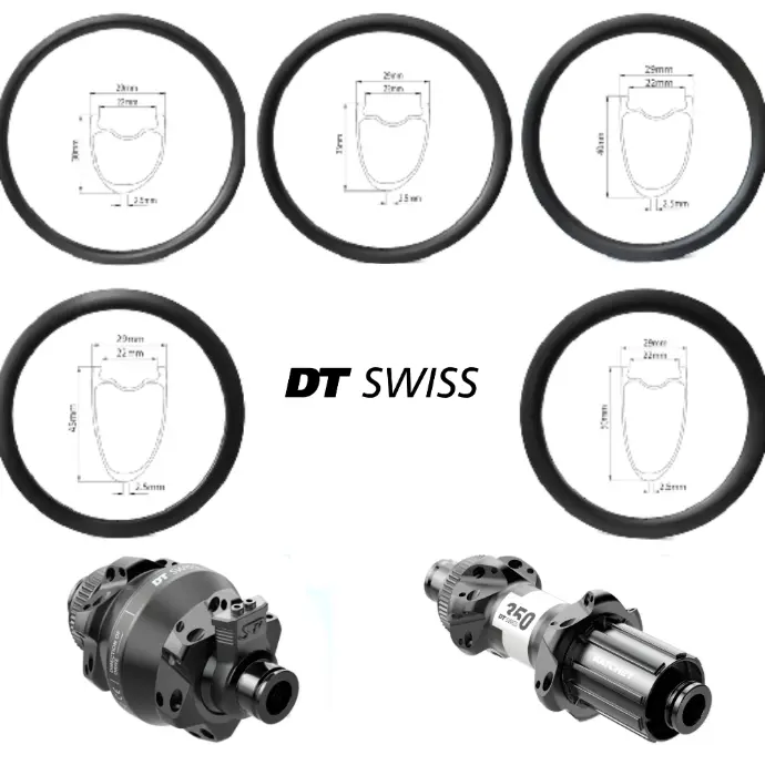 ROUES CARBONE 22 CLINCHER | DT350 Dynamo | DT350 SP24 (H AV : 30, H AR : 30, CRL : HG (9, 10, 11, 12 V, 1er pignon 11 dents), Rayons : 24 CXSPRINT AV et AR, Ecrous : Silver)