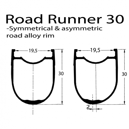 Jante DUKE RR30 PATINS (Symétrique, 20)