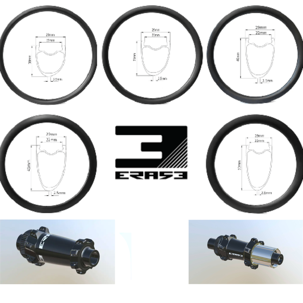 ROUES CARBONE 22 CLINCHER | ERASE SP (H AV : 30, H AR : 30, CRL : HG (9, 10, 11, 12 V, 1er pignon 11 dents), Rayons : 24 CXSPRINT AV et AR, Ecrous : Silver, Moyeu : noir)