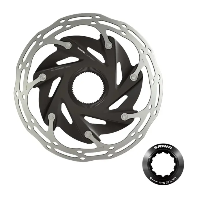 Disque de frein SRAM CENTERLINE X ROAD 2 PIÈCES CENTERLOCK NOIR/ARGENT