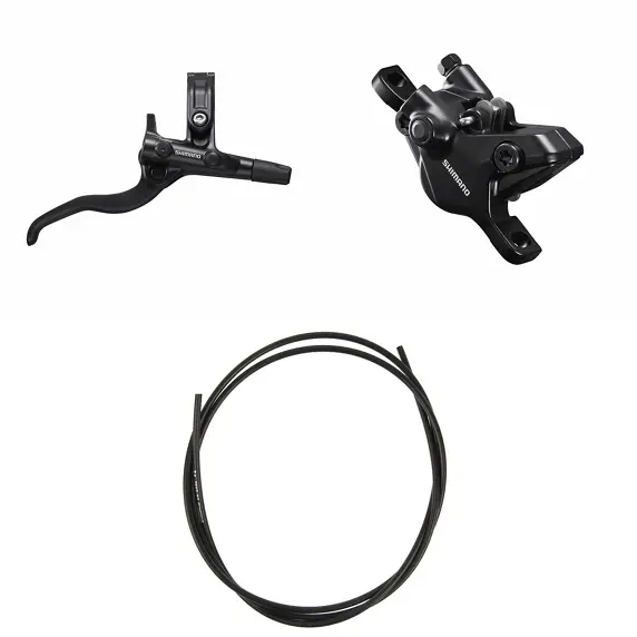 SHIMANO Ens. Frein Disc Hydrau. BRMT410KTBLM4100 Droite / arrière Résine sans ailette Sans adaptateur 1700 mm (noir)