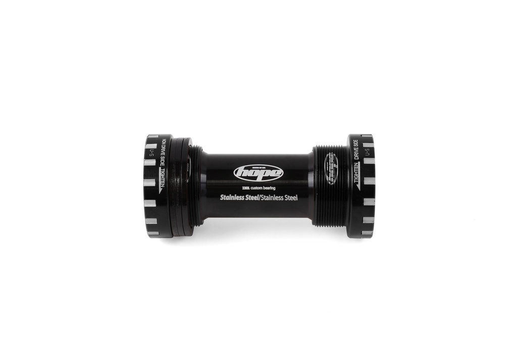 Boitier de pédalier HOPE BSA 24mm et Sram GXP (100mm, FatBike, Stainless Steel, Noir)
