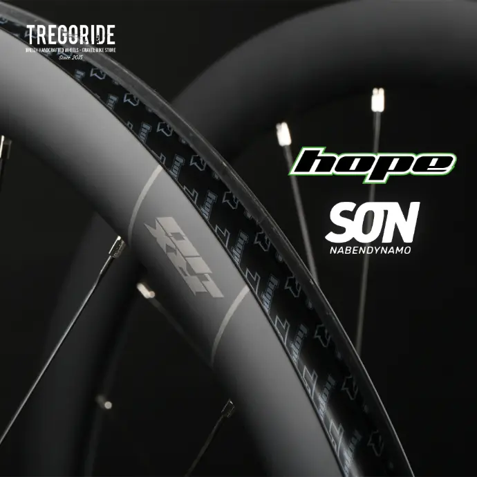 Paire de roues Gravel RX40 HOPE | SON (CRL : HG (9, 10, 11, 12 V, 1er pignon 11 dents), SON28, Rayons : 24 CXSPRINT AV et AR)
