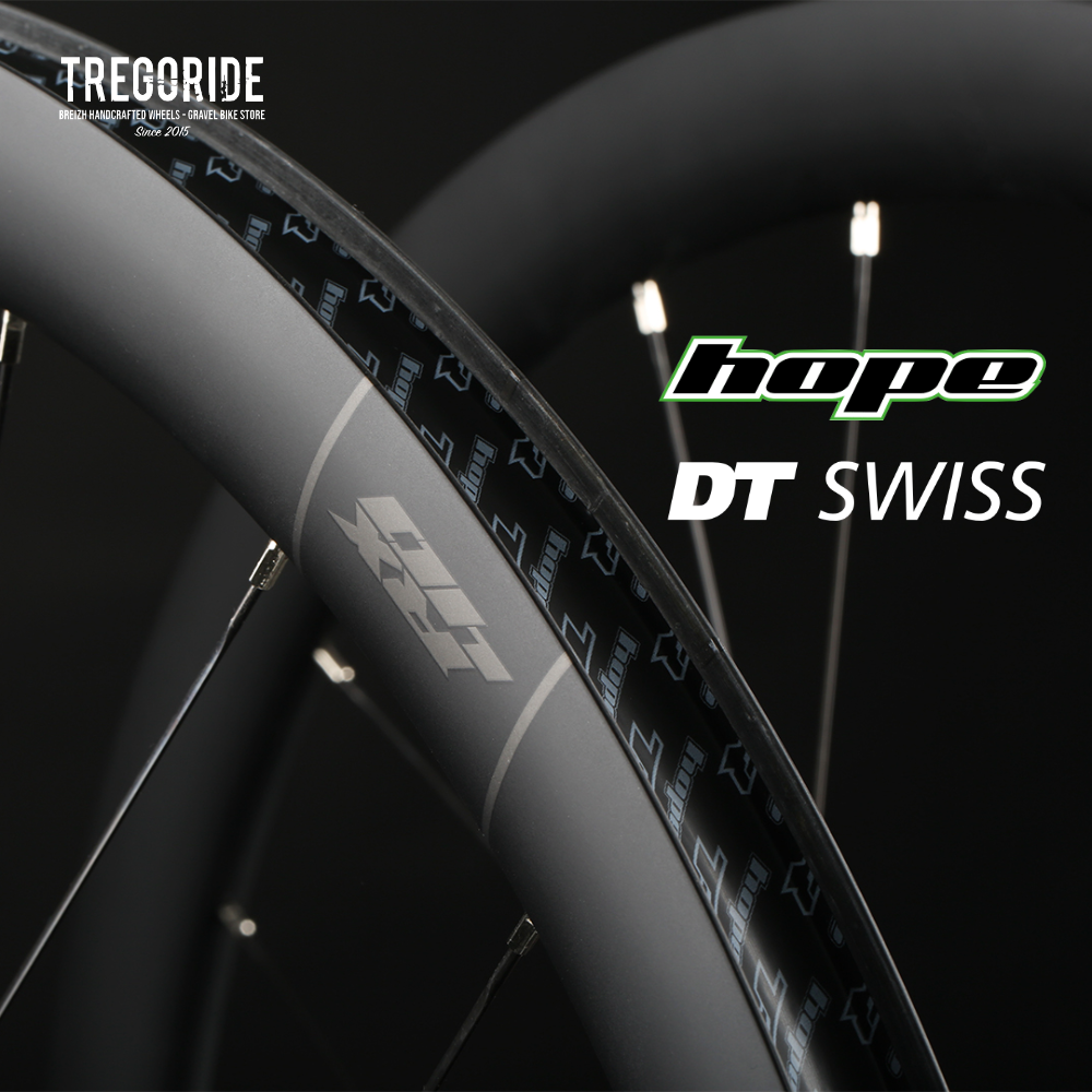 Paire de roues Gravel RX40 HOPE | Dynamo DTSWISS (CRL : HG (9, 10, 11, 12 V, 1er pignon 11 dents), Rayons : 24 CXSPRINT AV et AR)