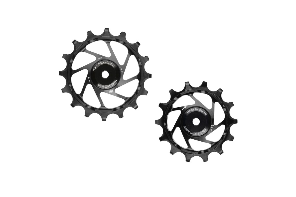 Galets de dérailleur HOPE 14 et 16 dents HJW005 Pour SRAM T-Type (Noir)