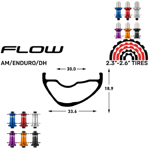 NOTUBES FLOW MK4 | HOPE PRO5 (QRX100, QRX135, CRL : HG (9, 10, 11, 12 V, 1er pignon 11 dents), Center Lock (CL), Rayons : 28 RACE AV et AR, Ecrous : Silver, Moyeux : Noir, AV : 29", AR : 29")