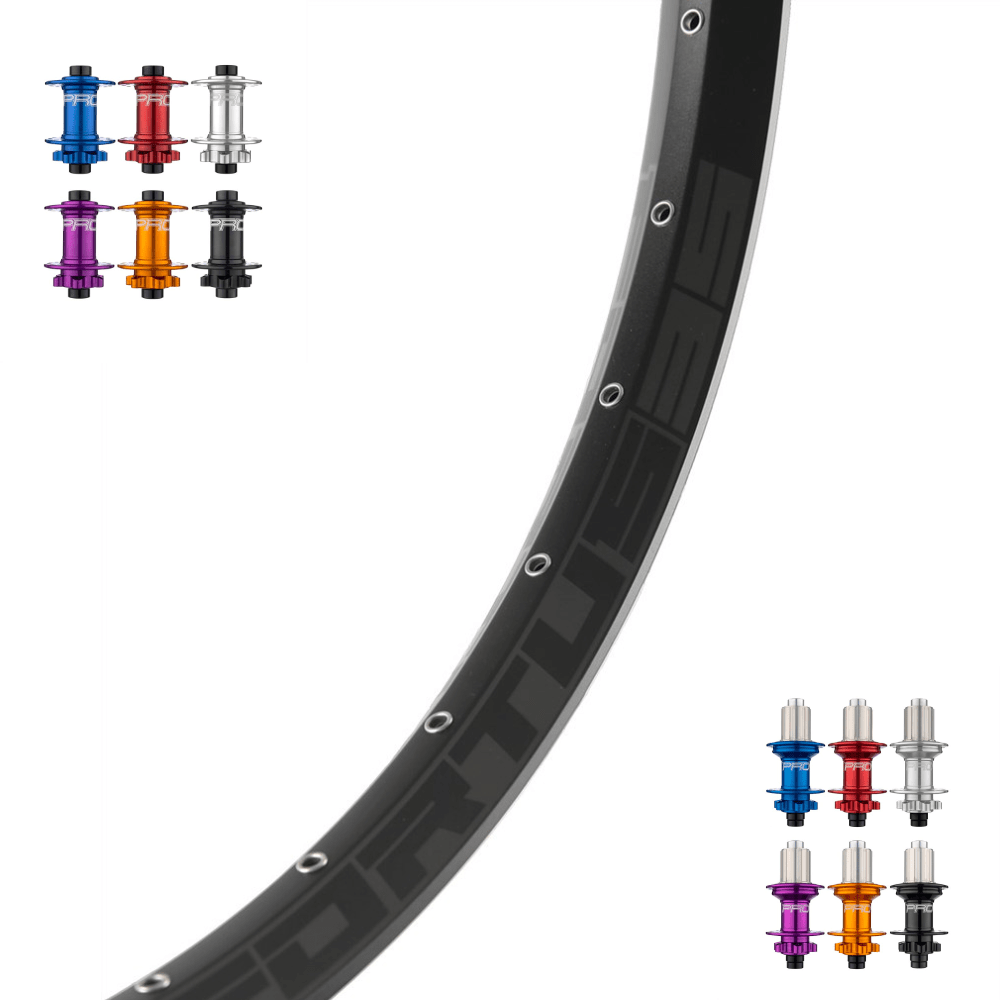 HOPE FORTUS 35 | HOPE PRO5 (29" (700c), QRX100, QRX130, CRL : HG (9, 10, 11, 12 V, 1er pignon 11 dents), Center Lock (CL), Rayons : 32 RACE AV et AR, Ecrous : Silver, Moyeux : Noir)