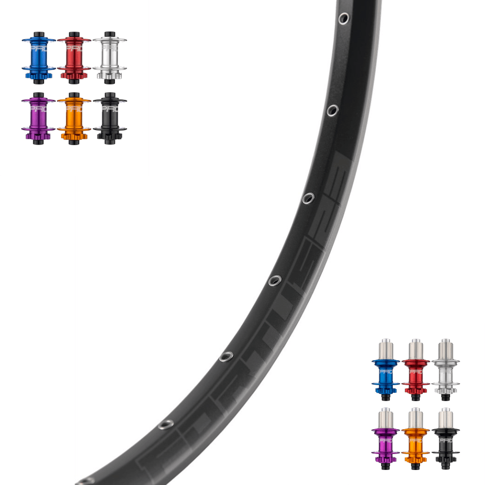 HOPE FORTUS 23 | HOPE PRO5 (29" (700c), QRX100, QRX130, CRL : HG (9, 10, 11, 12 V, 1er pignon 11 dents), Center Lock (CL), Rayons : 32 RACE AV et AR, Ecrous : Silver, Moyeux : Noir)