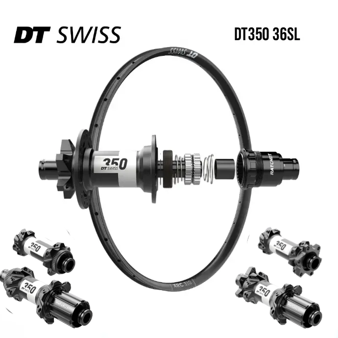 DTSWISS XRC310 | DT350 36SL SP (CRL : HG (9, 10, 11, 12 V, 1er pignon 11 dents), Center Lock (CL), Ecrous : Silver)