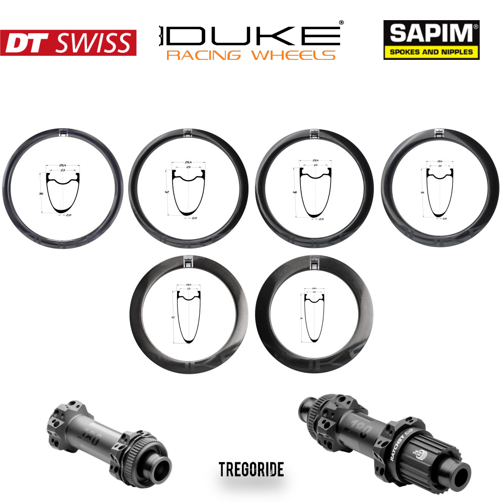 DUKE BACCARA X SLR2 | DT180 SP CL (H AV : 36, H AR : 36, Rayons : 24 CXSPRINT AV et AR, CRL : HG (9, 10, 11, 12 V, 1er pignon 11 dents), Ecrous : Silver)