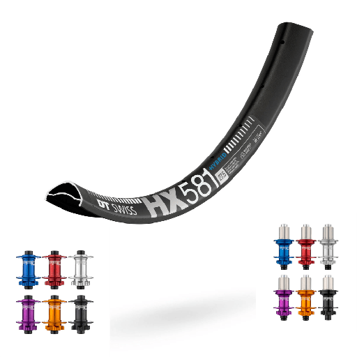 DTSWISS HX581 | HOPE PRO5 E-BIKE (15X110 Boost, CRL : XD (11, 12 V, 1er pignon 10 dents), Center Lock (CL), Ecrous : Silver, Moyeux : Noir)