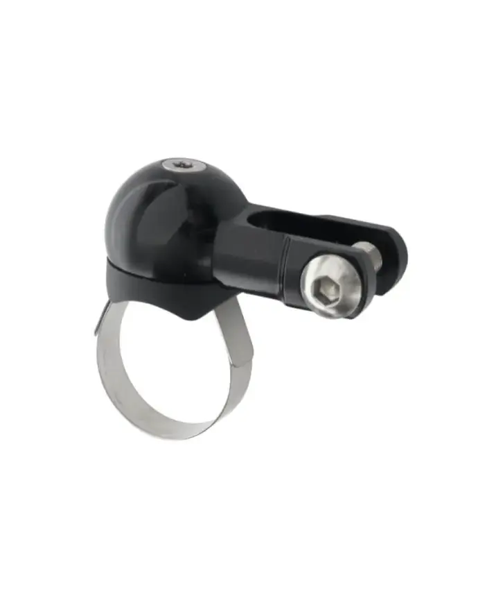 Support de phare SON delux 2D, alu CNC ano. noir pour cintre 22-31.8mm