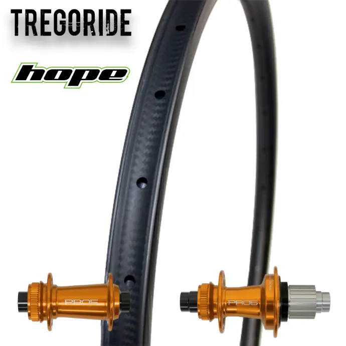 TREGORIDE WR35 | HOPE PRO5 (CRL : HG (9, 10, 11, 12 V, 1er pignon 11 dents), Rayons : 24 CXSPRINT AV et AR, Ecrous : Silver, HOOKLESS (sans crochet), LIGHT, Moyeux : Noir)