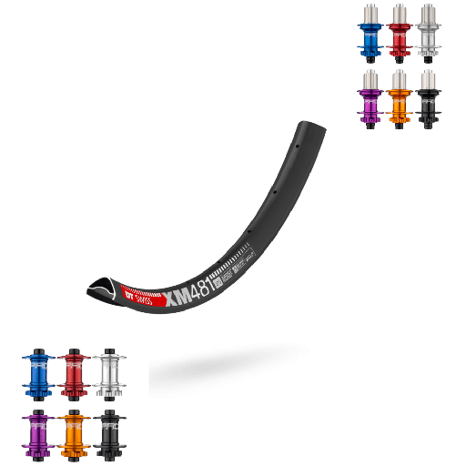 DTSWISS XM481 | HOPE PRO5 (QRX100, QRX135, CRL : HG (9, 10, 11, 12 V, 1er pignon 11 dents), Center Lock (CL), Rayons : 28 RACE AV et AR, Ecrous : Silver, Moyeux : Noir, AV : 29", AR : 29")