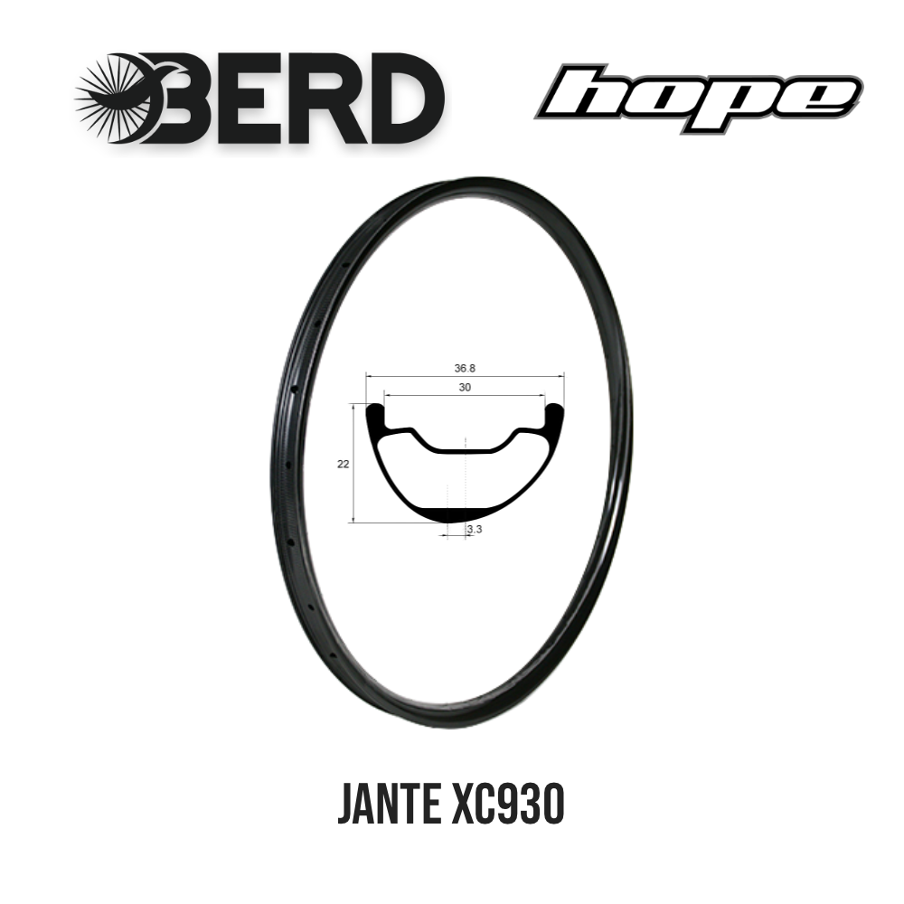 Roues carbone XC/DC XC930 | HOPE BERD