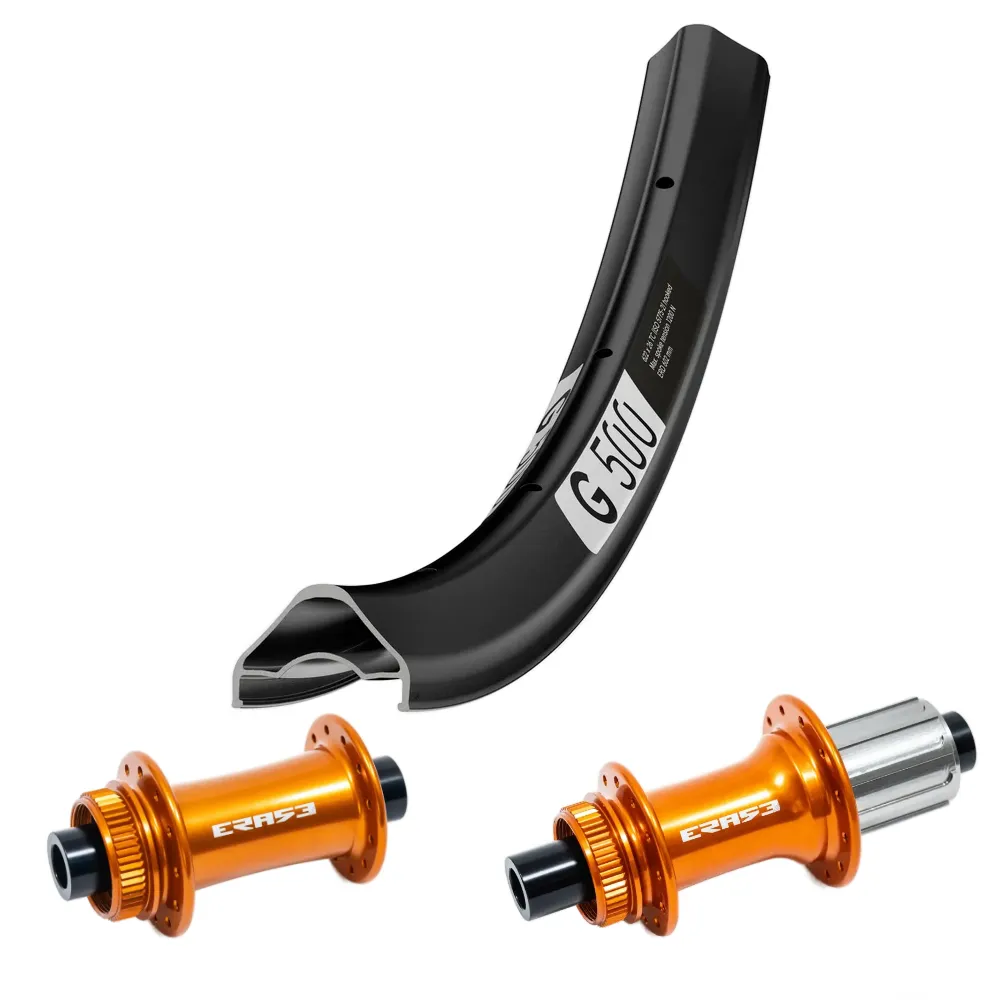 DTSWISS G500 | ERASE (CRL : HG (9, 10, 11, 12 V, 1er pignon 11 dents), Rayons : 28 RACE AV et AR, Ecrous : Silver, Moyeux : Noir)