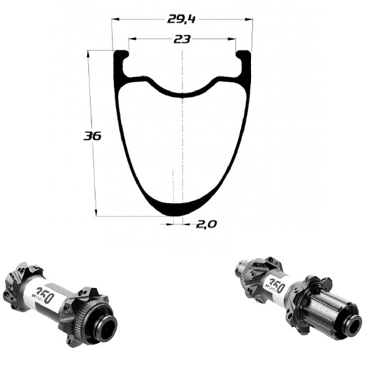 DUKE BACCARA X 36 SLR2 | DT350 36SL SP24 (QRX100, QRX135, CRL : HG (9, 10, 11, 12 V, 1er pignon 11 dents), Ecrous : Silver)