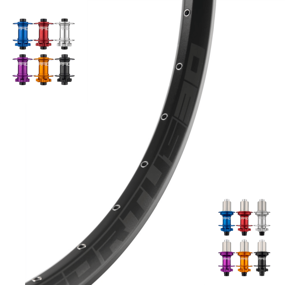 HOPE FORTUS 30 | HOPE PRO5 (26", QRX100, QRX130, CRL : HG (9, 10, 11, 12 V, 1er pignon 11 dents), Center Lock (CL), Rayons : 32 RACE AV et AR, Ecrous : Silver, Moyeux : Noir)