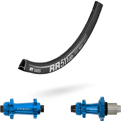 DTSWISS RR511 DB | HOPE PRO5 SP24 CL (QRX100, QRX135, CRL : HG (9, 10, 11, 12 V, 1er pignon 11 dents), Rayons : 24 CXSPRINT AV et AR, Ecrous : Silver, Moyeux : Noir)