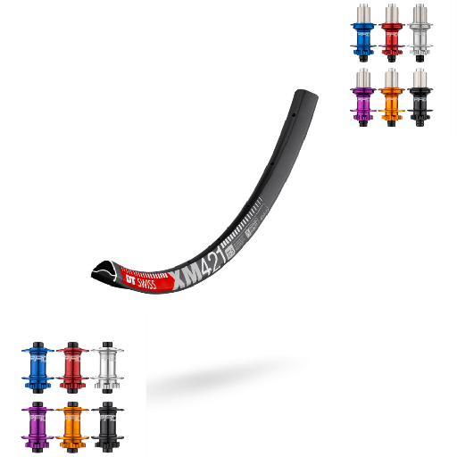 DTSWISS XM421 | HOPE PRO5 (QRX100, QRX135, CRL : HG (9, 10, 11, 12 V, 1er pignon 11 dents), Center Lock (CL), Rayons : 28 RACE AV et AR, Ecrous : Silver, Moyeux : Noir)