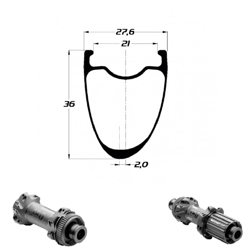 DUKE BACCARA 36 SLR2 ULTRA | DT180 (CRL : HG (9, 10, 11, 12 V, 1er pignon 11 dents), Ecrous : Silver)