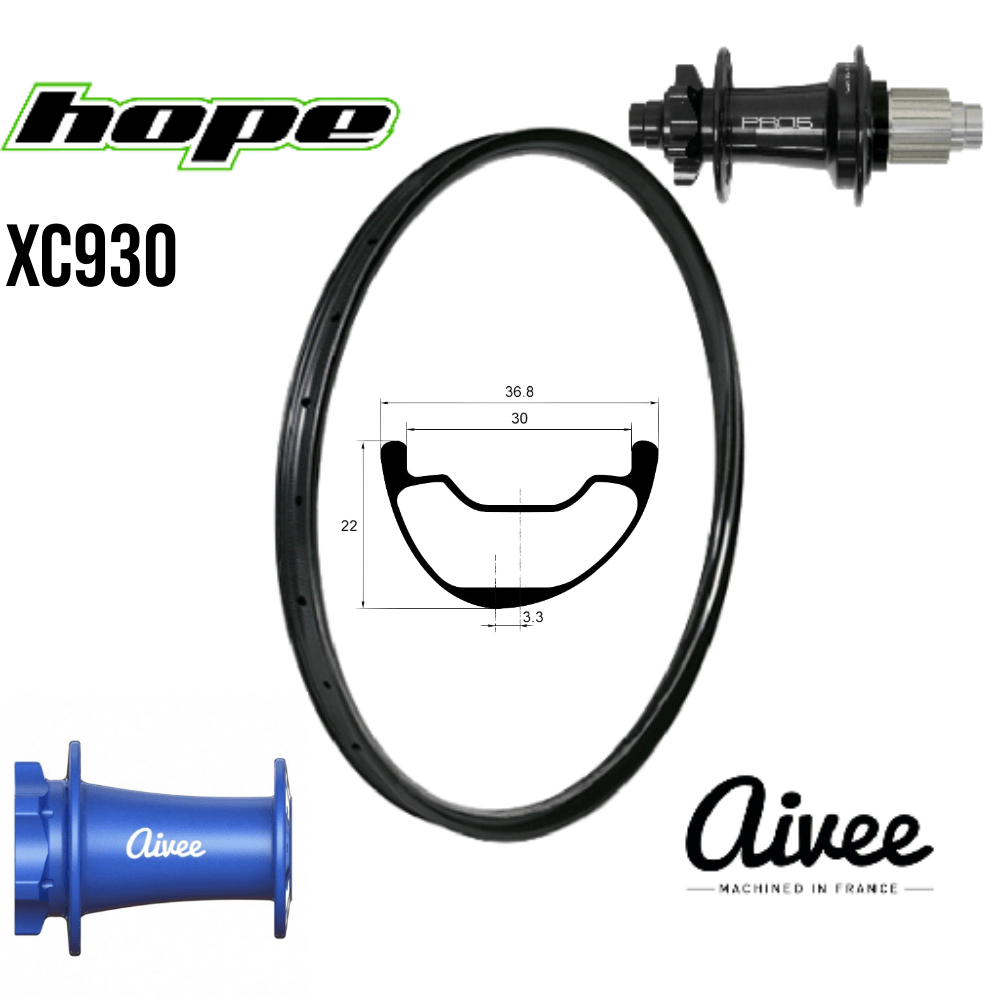 Roues carbone XC/DC XC930 | AIVEE LEFTY HOPE PRO5