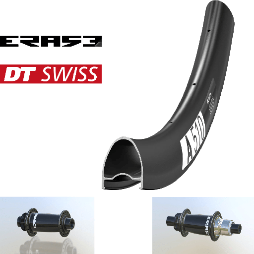 DTSWISS A 510 | ERASE (CRL : HG (9, 10, 11, 12 V, 1er pignon 11 dents), Moyeux : Noir)