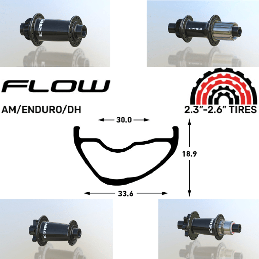 NOTUBES FLOW MK4 | ERASE (15X110 Boost, CRL : HG (9, 10, 11, 12 V, 1er pignon 11 dents), Center Lock (CL), Rayons : 28 RACE AV et AR, Ecrous : Silver, Moyeux : Noir)