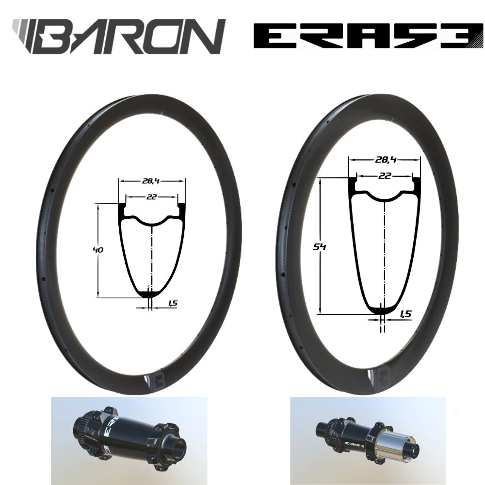 BARON RR40 et RR54 | ERASE SP (H AV : 40, H AR : 40, CRL : HG (9, 10, 11, 12 V, 1er pignon 11 dents), Ecrous : Silver)