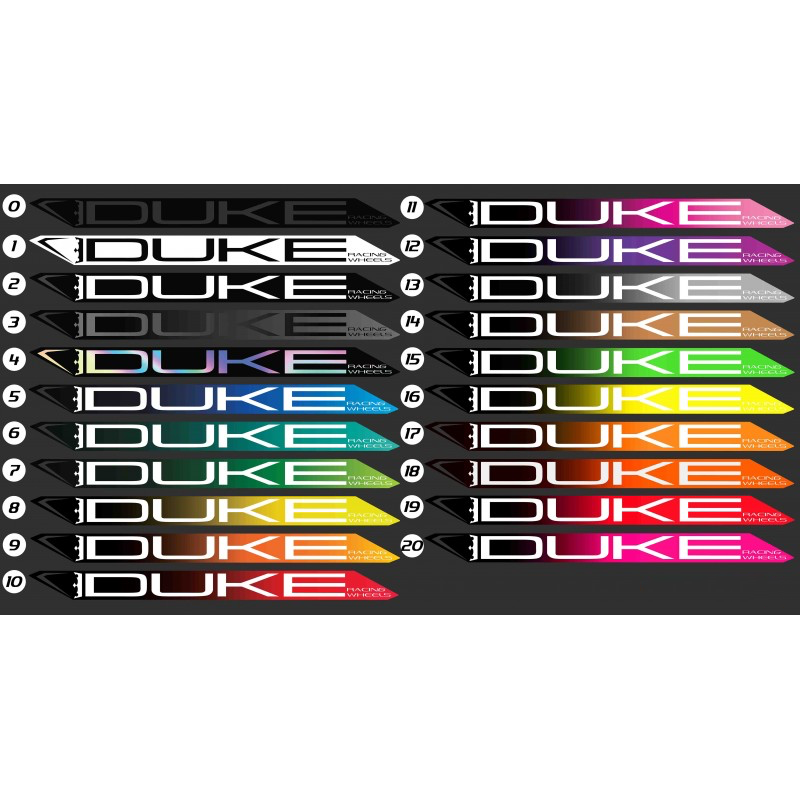 Stickers jantes DUKE (0 - Noir fantôme, Stickers seuls)