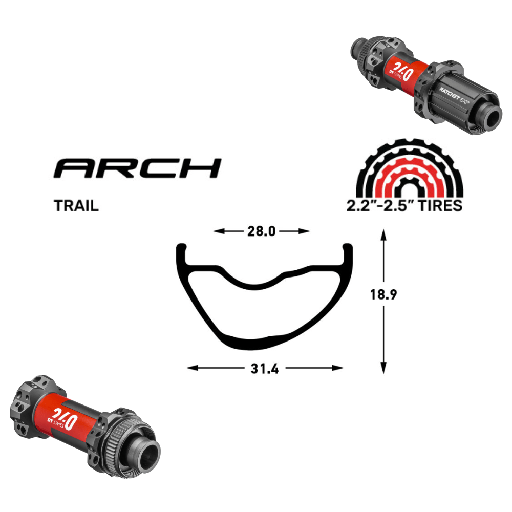 NOTUBES ARCH MK4 | DT240 EXP SP CL (15X100, 12X142, CRL : HG (9, 10, 11, 12 V, 1er pignon 11 dents), Ecrous : Silver)