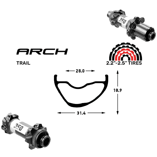 NOTUBES ARCH MK4 | DT350 36SL SP CL (15X100, 12X142, CRL : HG (9, 10, 11, 12 V, 1er pignon 11 dents), Ecrous : Silver)