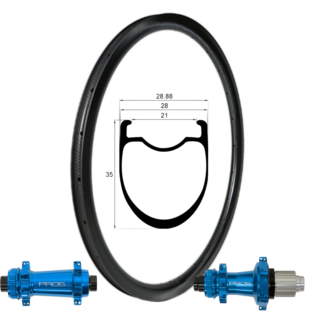 TREGORIDE AR35 | HOPE PRO5 SP24 CL (QRX100, QRX135, CRL : HG (9, 10, 11, 12 V, 1er pignon 11 dents), Rayons : 24 CXSPRINT AV et AR, Ecrous : Silver, Moyeux : Noir, LIGHT, HOOKLESS (sans crochet))