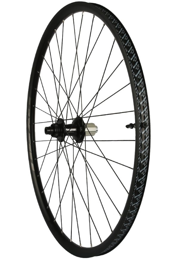 Roue arrière RX24 GRAVEL HOPE PRO5 (Rayons : 24 RACE AV ET AR, 12X142, CRL : HG (9, 10, 11, 12 V, 1er pignon 11 dents), Center Lock (CL), Moyeux : Noir)