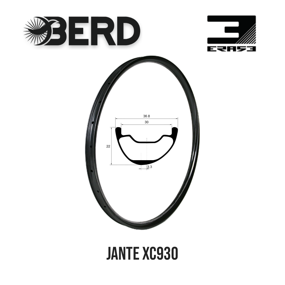 Roues carbone XC/DC XC930 | ERASE BERD