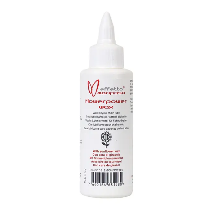 Flowerpower Wax – lubrifiant cire pour chaîne | EFFETTO MARIPOSA (100 ml)