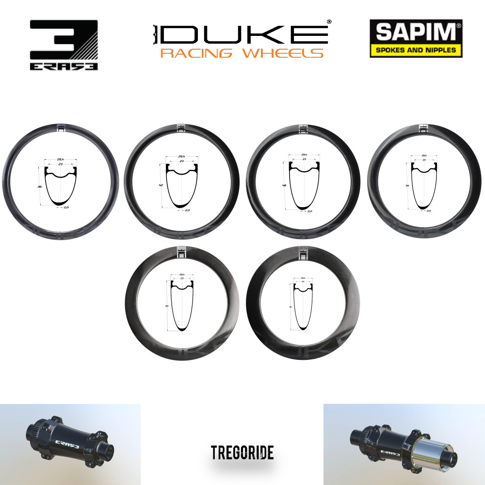 DUKE BACCARA X SLR2 | ERASE SP (H AV : 36, H AR : 36, Rayons : 24 CXSPRINT AV et AR, CRL : HG (9, 10, 11, 12 V, 1er pignon 11 dents), Moyeux : Noir, Ecrous : Silver)