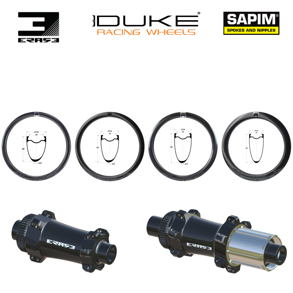 DUKE BACCARA ULTRA SLR2 | ERASE SP (H AV : 36, H AR : 36, Rayons : 24 CXSPRINT AV et AR, CRL : HG (9, 10, 11, 12 V, 1er pignon 11 dents), Ecrous : Silver)