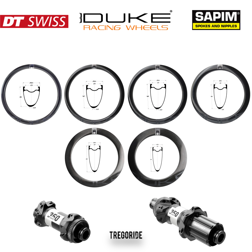 DUKE BACCARA X SLR2 | DT350 SP CL (H AV : 36, H AR : 36, Rayons : 24 CXSPRINT AV et AR, CRL : HG (9, 10, 11, 12 V, 1er pignon 11 dents), Ecrous : Silver)
