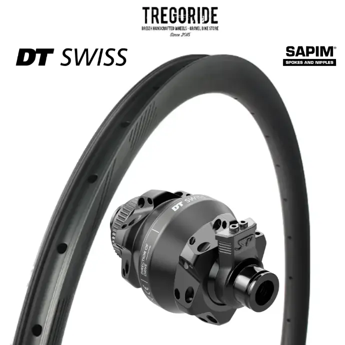 TREGORIDE AR36 | DTSWISS 350 DYNAMO (HOOKLESS (sans crochet), Rayons : 24 CXSPRINT AV et AR, Ecrous : Silver)