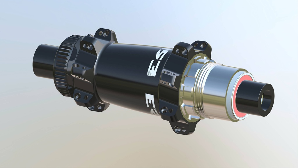 ERASE Moyeu VTT Centerlock Arrière Straight Pull  (Moyeu : noir, CRL : HG (9, 10, 11, 12 V, 1er pignon 11 dents))