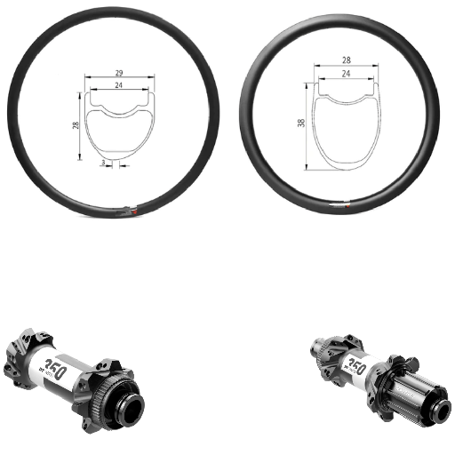 ROUES CARBONE 24 HOOKLESS | DT350 36SL SP24