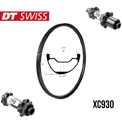 Roues carbone XC/DC XC930 | DT350 36SL SP28 CL